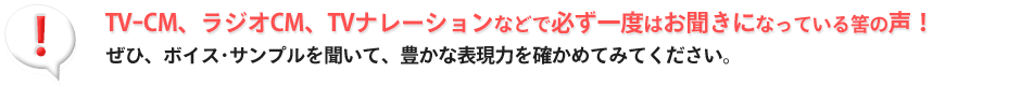 ナレーションの表現力の違いをご確認ください